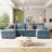 U-Shaped Sectional Sofa With Adjustable Armrest Pillows-1270621916