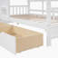 Lit simple en bois avec 2 tiroirs, lit pour enfant avec tablette de rangement, gris-644738578