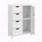 Bathroom Floor Storage Cabinet Adjustable Shelf Drawers Easy Assembly Design