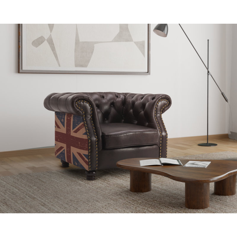 Vizcarrondo Faux Leather Accent Chair