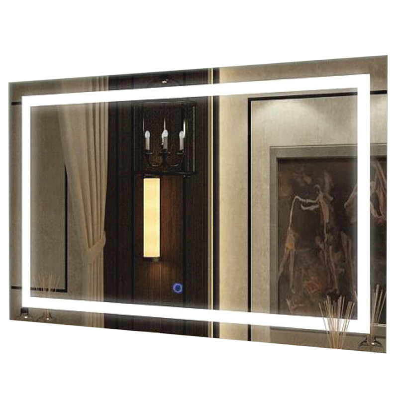 Miroir mural moderne sans cadre lumineux