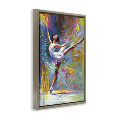  «Ballerina with Modern Splash», toile flottante encadrée par Leon Devenice