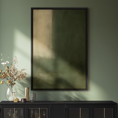 Framed Canvas Wall Art - Gradient Abstract Wall Prints for Bedroom - 16"x24"