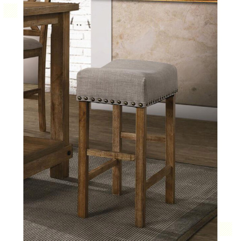 Tabouret de comptoir 26,24 po Boltri, gris