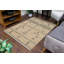 Tapis unique en laine noué à la main style marocain des années 2000 de 5 pi x 8 pi 5 po beige Lovre