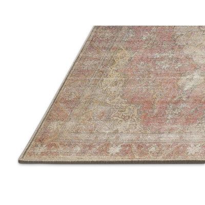 Tapis traditionnel beige / rouge