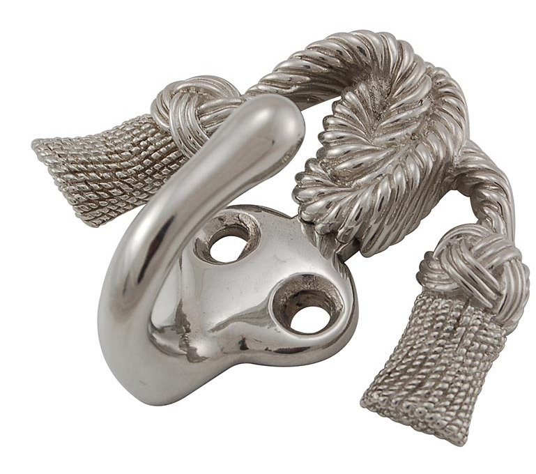 Sforza Wall Hook, Polished Silver