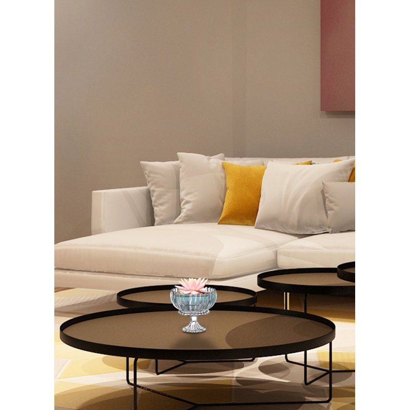 Vase de table intérieur / extérieur en verre transparent 8 po Cosmic