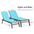 Outdoor Rust-Resistant Metal Chaise Lounge with Table-89153794