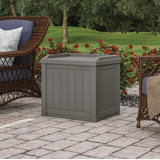 Suncast 22 Gallon Water Resistant Deck Box with Storage Seat