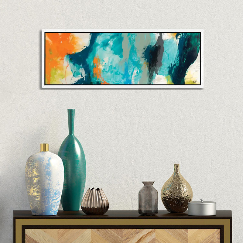 Tidal Abstract II by Sisa Jasper - Panoramic Gallery-Wrapped Canvas Giclée on Canvas, 30.48 cm H x 91.44 cm W
