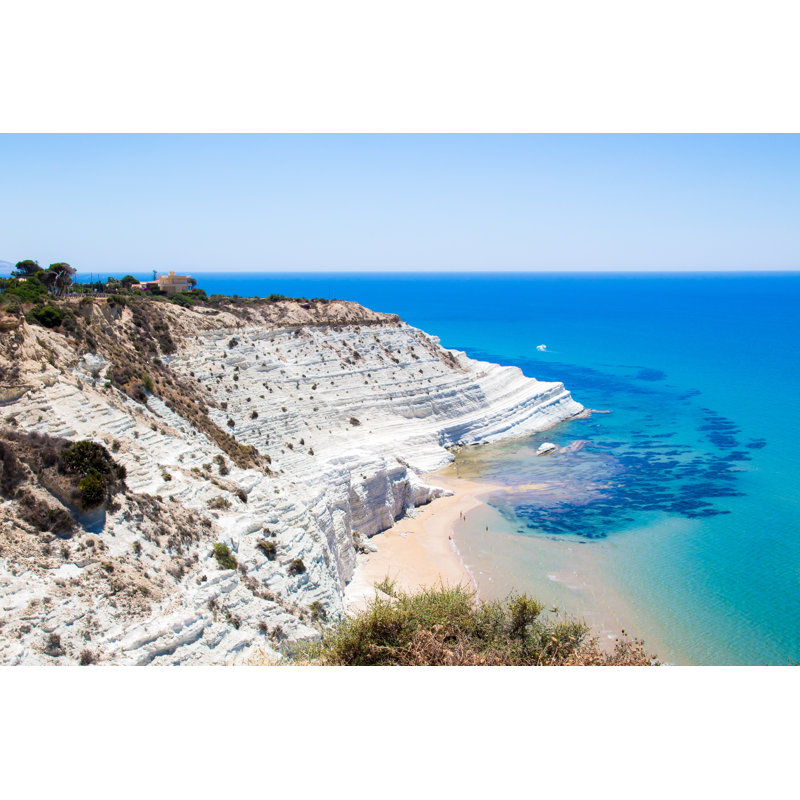 The Scala Dei Turchi - Wrapped Canvas Print, 30cm H x 46cm W