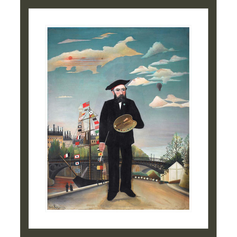 «Myelfelf: Portrait - Landscape» par Henri Rousseau, impression giclée sur cadre, H 28,37 po x l 23,5 po