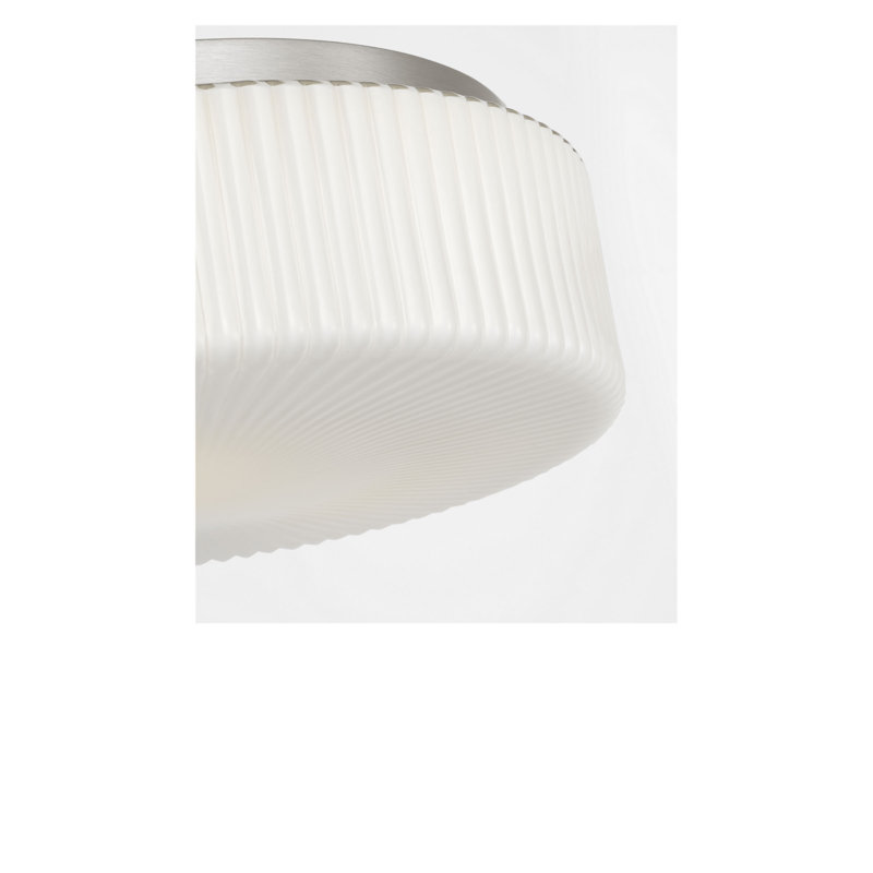 Plafonnier encastré 2 lumières Axira, Non, Nickel brossé