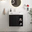 Meuble-lavabo mural 24 po en contreplaqué avec lavabo en céramique blanc et porte à fermeture en douceur, emballage KD, chêne foncé-210010770-210011502