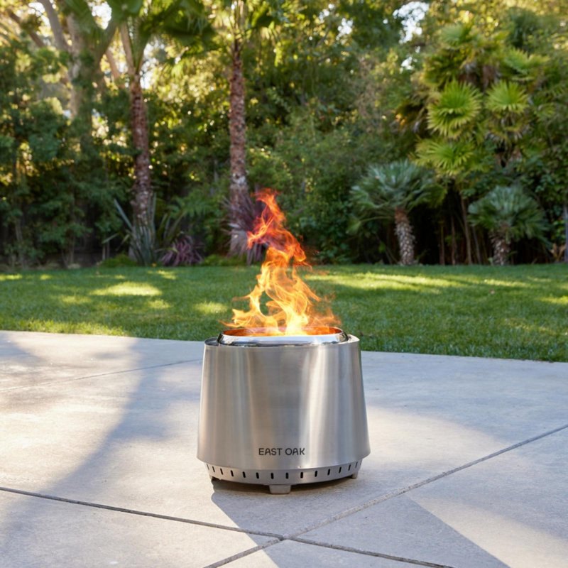 East Oak 17'' Stainless Steel Smokeless Outdoor Fire Pit