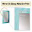 Miroir mural Teal Moon Tranquility I - Moon, grand miroir bleu, impression sur métal-1535996054