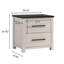 Table de chevet 2 tiroirs Roundhill Furniture, finition blanc cassé Realynn