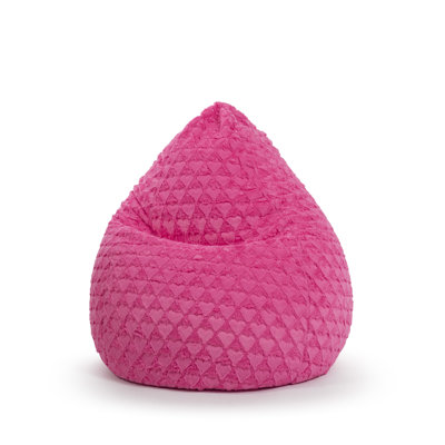 Faux Fur Fluffy Hearts Classic Bean Bag