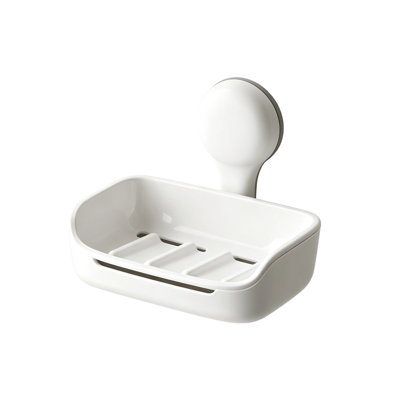 Suction Cup Soap Dispenser Double Wall-mounted Soap Storage Shelf Bathroom Non-perforated Storage Soap Dispenser