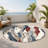 Azure Blossom Indoor And Outdoor Area Rug-1837432738
