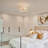 Haltwhistle 3-Light Semi Flush Mount with White Metal Shade