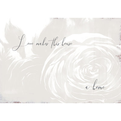 Love Makes A Home Floral - Wrapped Canvas Art Prints