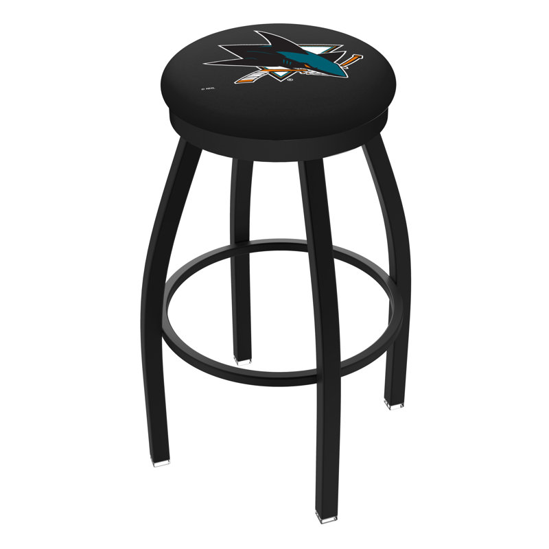 NHL Swivel Extra Tall Stool, San Jose Sharks, Black, "Extra Tall (36" Seat Height)"