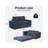 Form Furniture 66.93" W x 34.25" D x 22.44" H Corduroy Fabric 2-in-1 Convertible Loveseat Sofa Bed-1402522325-1402797851