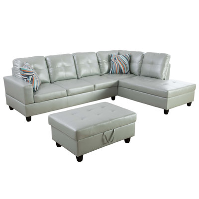 Canapé et chaise longue avec repose-pieds Beesley