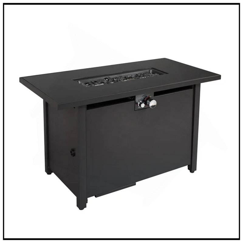 Table de foyer d'extérieur en acier 25 "avec couvercle