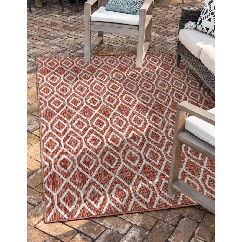 Darcella Turks and Caicos Indoor/Outdoor Rug, Rectangle 5'3" x 8'