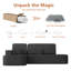 Boneless 106" Compressed Modular Sectional Sofa, With Deep Seats-1763675935