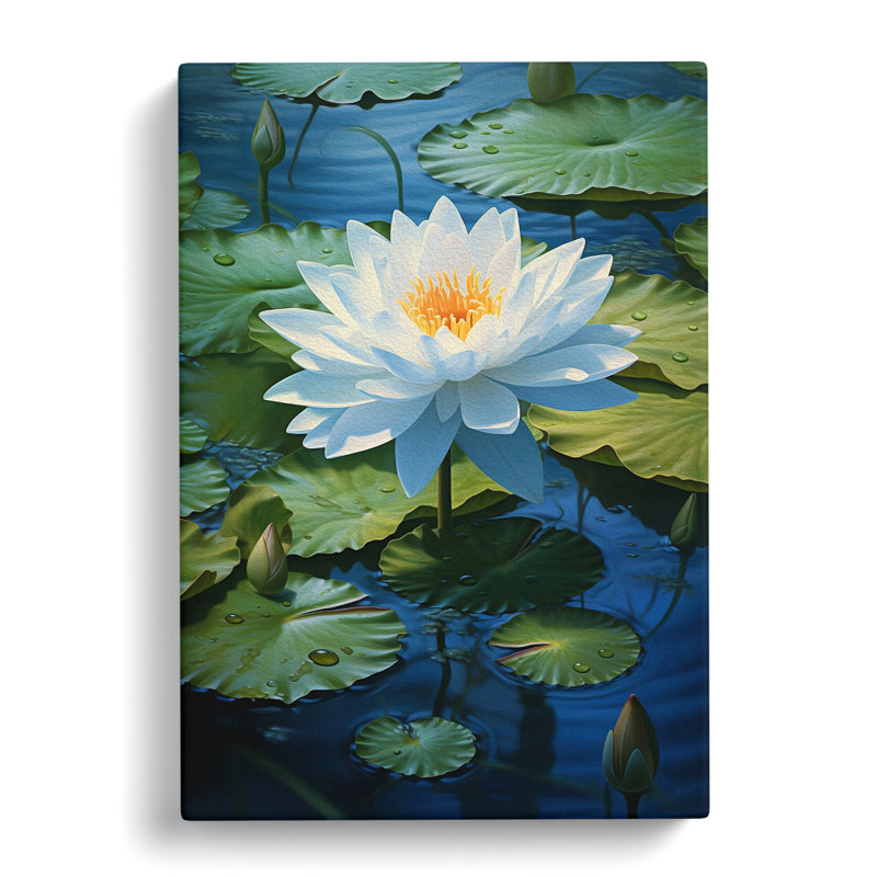 Water Lily Classicism - No Frame Print, 50cm H x 35cm W x 3cm D