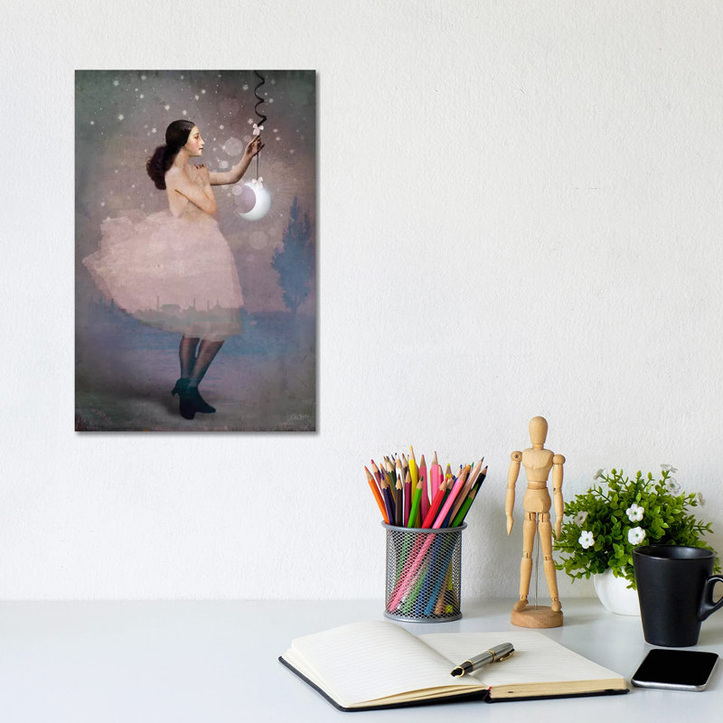 «Magic Ribbon» par Catrin Welz-Stein - impression d'art graphique, H 12 po x l 8 po x P 0,75 po, Toile tendue, Pas de tapis