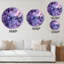 Mauve et rose, art liquide translucide - horloge murale moderne-961786133