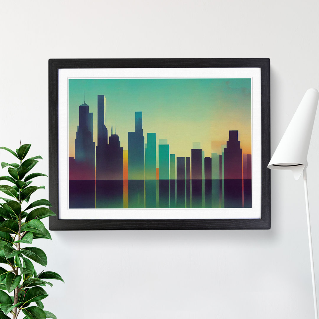 Effervescent Skyscraper Skyline Abstract - Single Picture Frame Painting