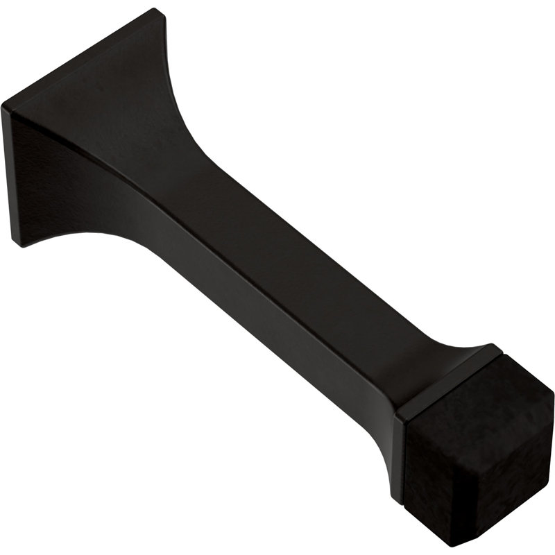 Classic Edge 3 in. (76 mm) Solid Door Stop, Matte Black
