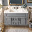 Meuble-lavabo mural 36 po avec lavabo en céramique Mavessa-587443192