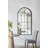 34X65.5" Arched Full-Length Mirror With Black And Gold Windowpane Design-1137098794
