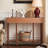 Retro Nut-Brown Solid Wood Console Table