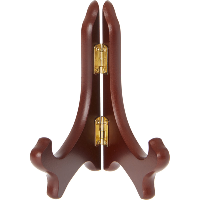 Danesh Wood Plate Stand, Walnut