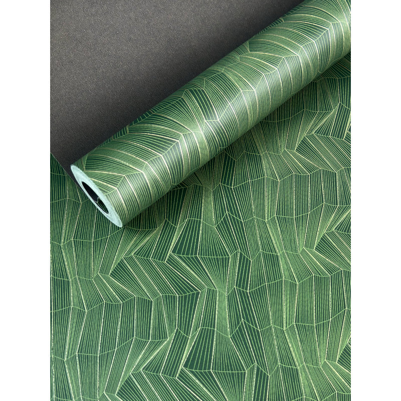 Rouleau de papier peint géométrique Artdeco, Vert