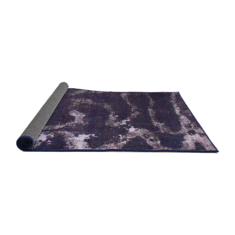 Tapis décoratif multicolore à motif abstrait, Rond 8 pi