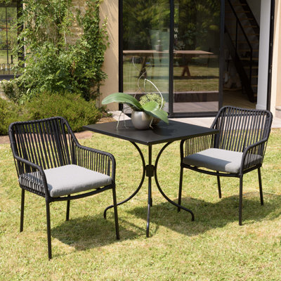 Annelynn 2 - Person Patio Dining Set with Square Table , Cushions Included