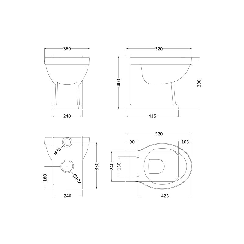 Nuie Richmond LPF Round Kit (Seat Not Included)