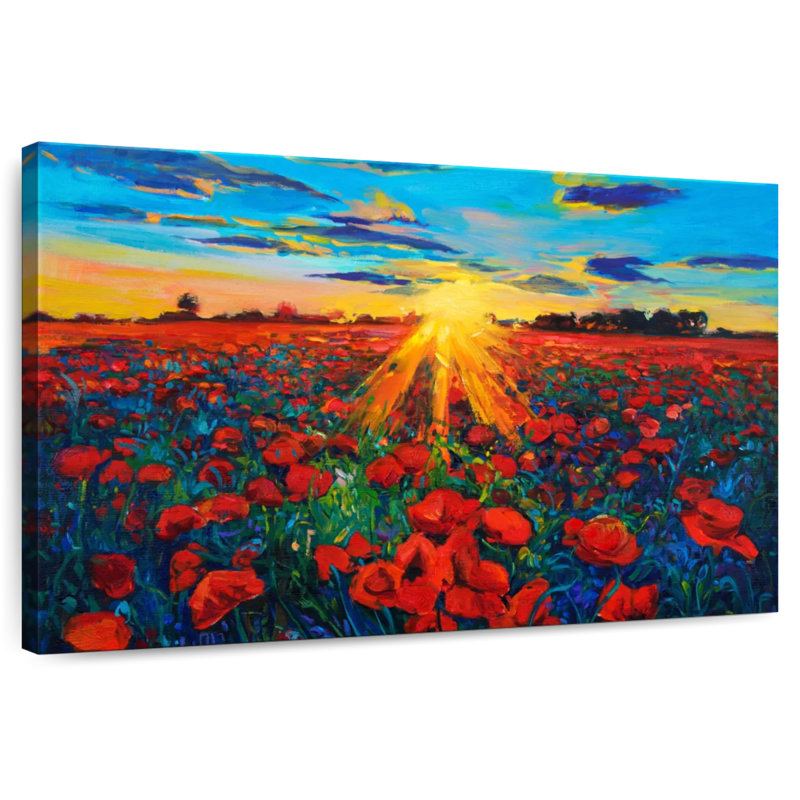 Alvord Poppy Field Golden Hour, H 30 po x l 45 po
