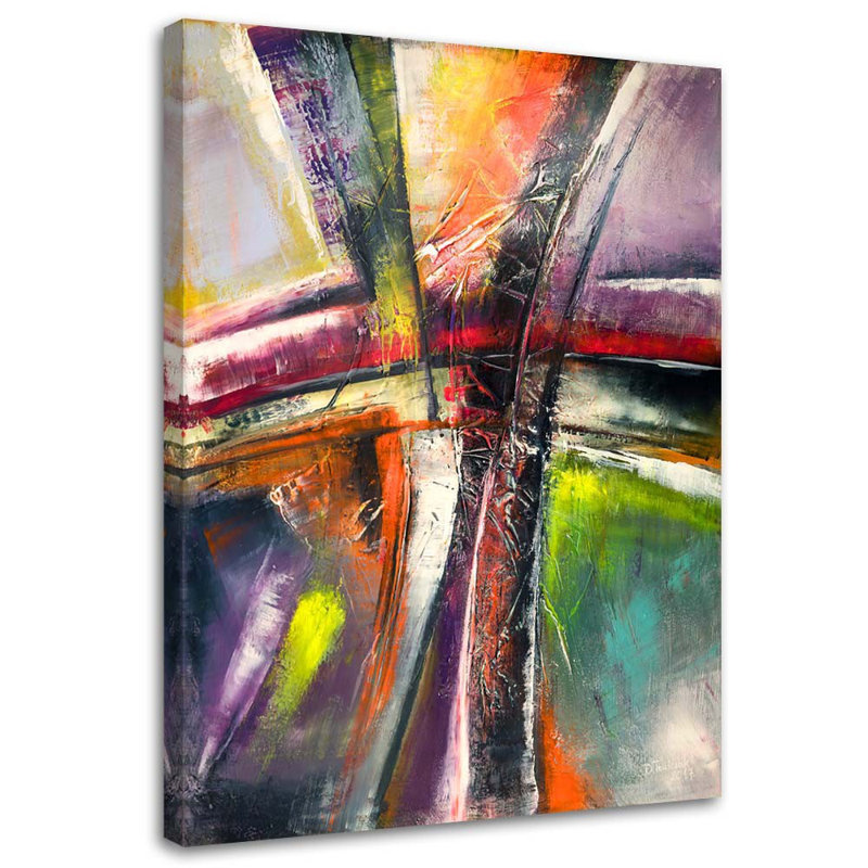 Abstract Multicolored - Wrapped Canvas Print, 90cm H x 60cm W