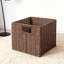Paniers de rangement cubiques pliables avec poignées, ensemble de 3 bacs carrés pour tablettes, organisateur, conception en osier de plastique durable pour l'organisation à domicile-1689917517