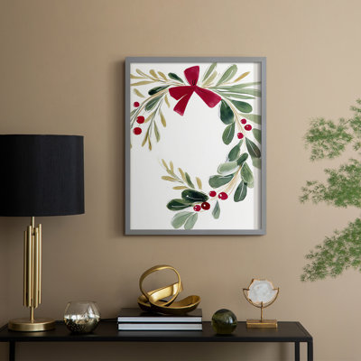 «Christmas Holiday Art DCCXCIV», reproduction d'art encadrée - bois massif